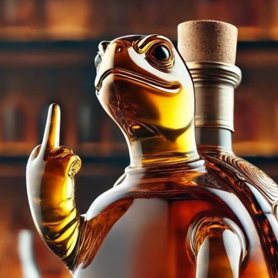 Tortoise Whiskey Bottle Sea Turtle Styling Design Glass Decanter Party Companion Decanter