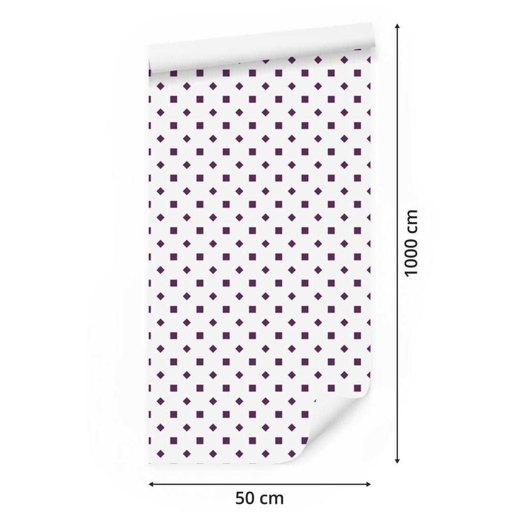 Dots Wallpaper, light gray, white background, for Living Room and Bedroom, 50x1000