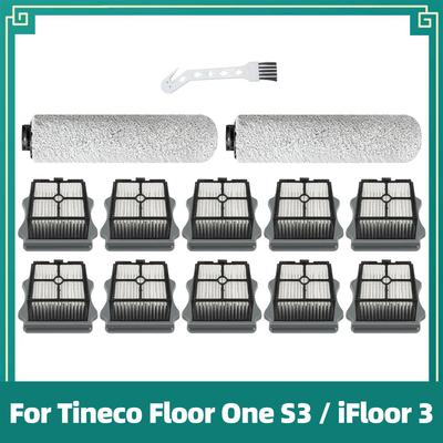 Совместимо для Tineco Floor One S3 / Tineco iFloor 3 Беспроводной моющий пылесос Запасные части Валик щетки, HEPA-фильтр