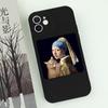 Чехол для телефона с изображением известной картины кота для iPhone 16 15 14 13 12 11 Pro Max Mini X XS SE 7 8 Plus 16E Ударопрочный Нескользящий Чехол Fundas