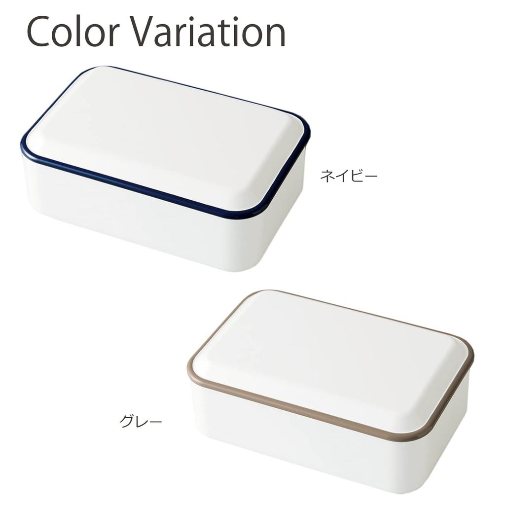 Takenaka Retromoda Square Lunch Bento 1 Made In 600ml Box, Tier, Japan, Gray, Approx. Capacity, T-26606