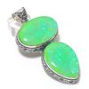Зеленый Триплет Опал Ручной работы Ювелирная подвеска из серебра 925 пробы 3,31" i9C05