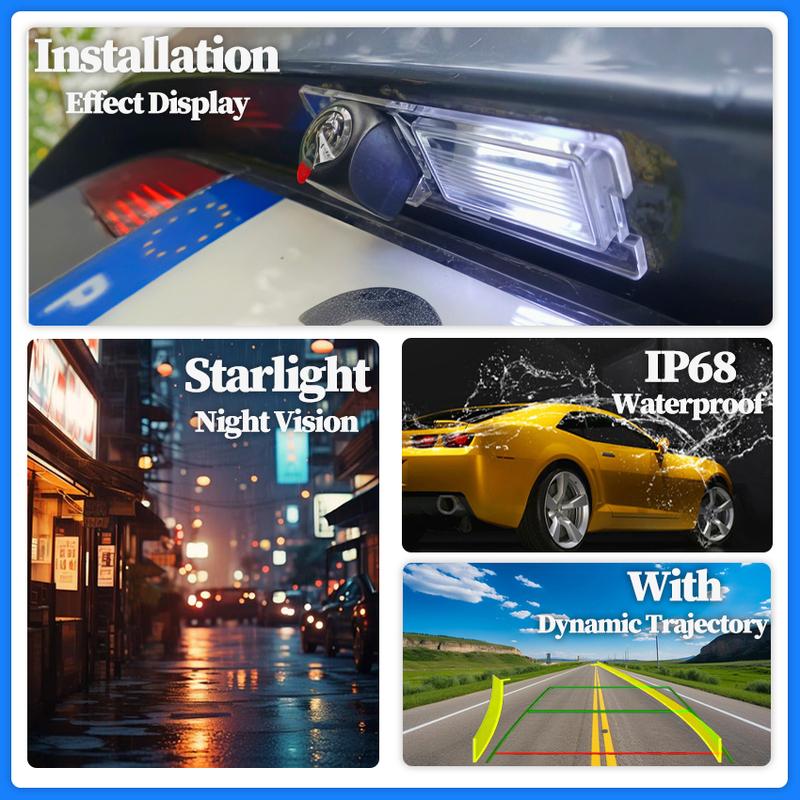 HD Rear Camera For MINI Convertible F57 R57 Cooper Dynamic Trajectory Night Vision Backup Reversing Camera License Plate Camera