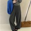 2025 Spring Women's Striped Wide-Leg High-Waist Pants with Drawstring