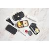 ZWILLING "Fresh & Save Vacuum Lunch Box Black" Bento Box with Cutlery and Sauce Container Airtight Storage Container [Authorized Japanese Product]