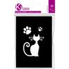 Клейкий трафарет Ловец кошек 7x10 см