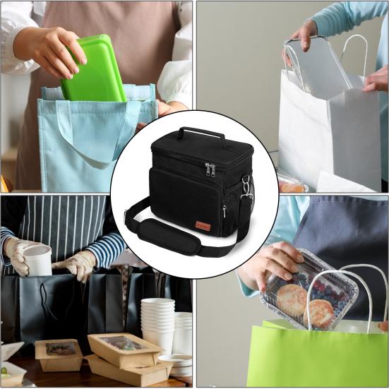 Insulated Lunch Bag for Women Reusable Adjustable Lunch Box with Men Shoulder Strap Leakproof