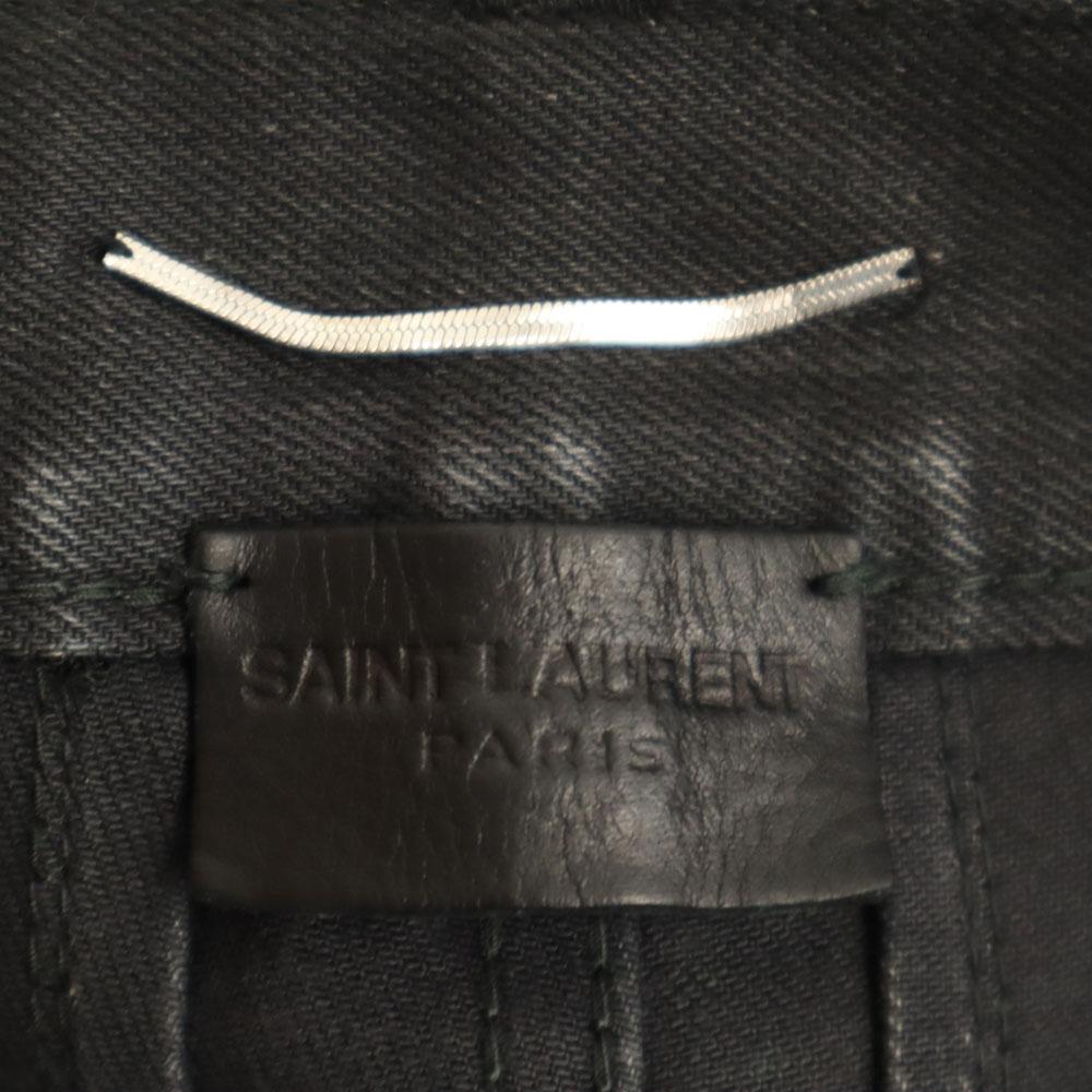 Saint Laurent Узкие джинсы черные Женские Б/У