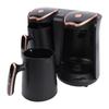 Turkish Coffee Maker 1200W Dual Compartment Electric Turkish Coffee Machine with 2 Cups for Hot Beverage Brewing