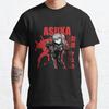 Summer Men Fashion Casual Shirts Short Sleeves Asuka Langley Black Tees Oversized T-shirts