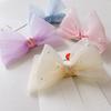 New Pearl Bow Hair Clips Gauze 3D Princess Sweet Barrettes for Children Headwear Girls Kids Hair Accessories