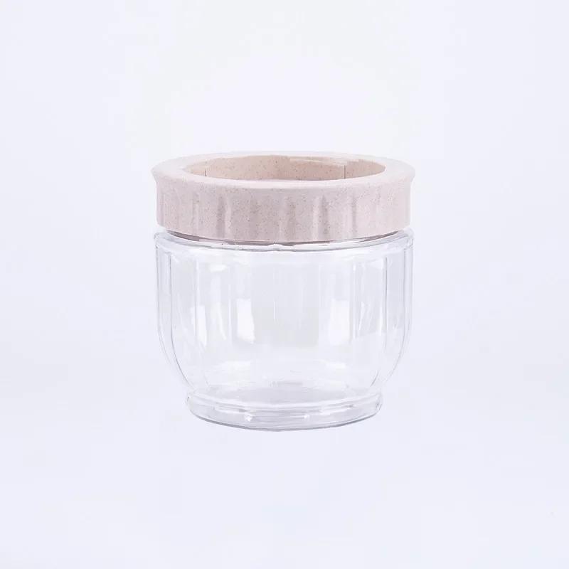 Kitchen Transparent Food Storage Container With Lids Durable Seal Pot Cereal Grain Bean Rice Sealed Plastic Milk Powder Jar