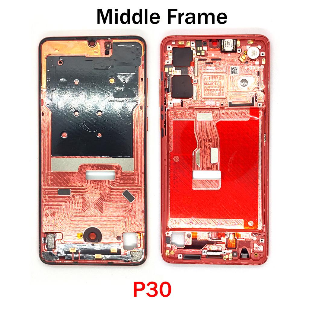 Оригинал Для Huawei P20 P30 P40 P50 P50E P60 P70 Pro Plus Ultra Art Средняя Рамка Корпуса Передняя Рамка LCD Защитная Крышка С Боковой Кнопкой