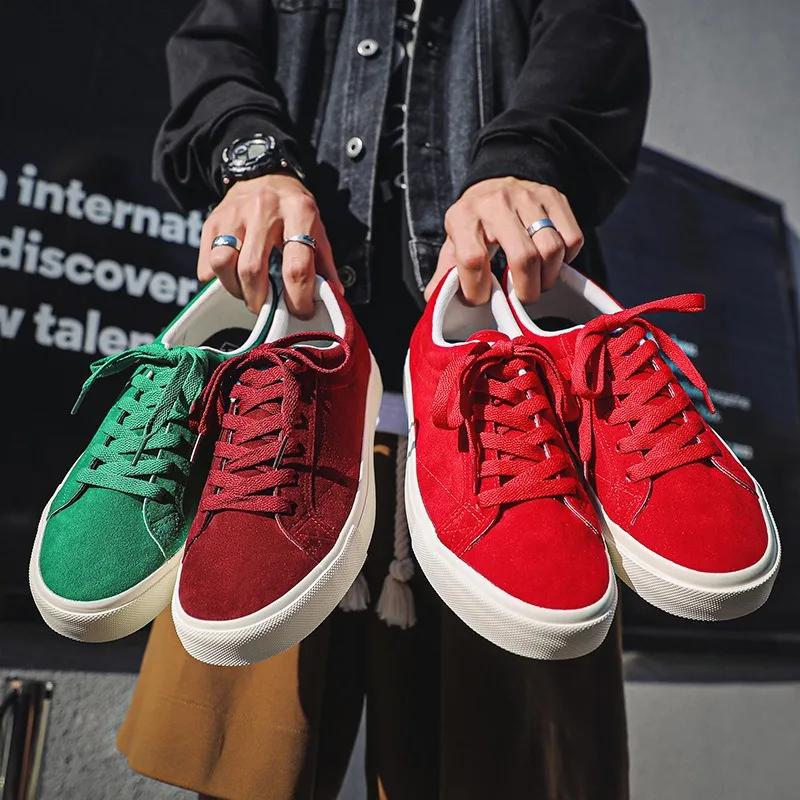 Burgundy Mens Canvas Shoes Low-top Fashion Vintage Casual Original Autumn Women Sneakers Outdoor Comfortable Athletic Footwear