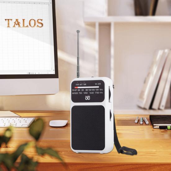 Mini Portable Radio User-friendly Design Easy To Carry Battery Powered AM/FM Small Radio with LED Flashlight