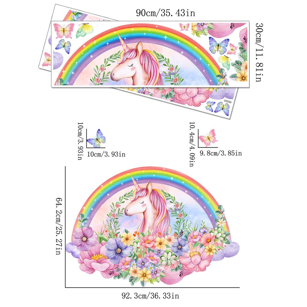 Виниловые наклейки на стену «Единорог» для декора детской комнаты для девочек, наклейки на обои для спальни