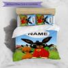3pcs Bing Bunny1 Cover Set - Personalized Name, HD Printed Bedding with 1 Cover and 2 Pillowcases - Perfect for Home Decor, Easy Care