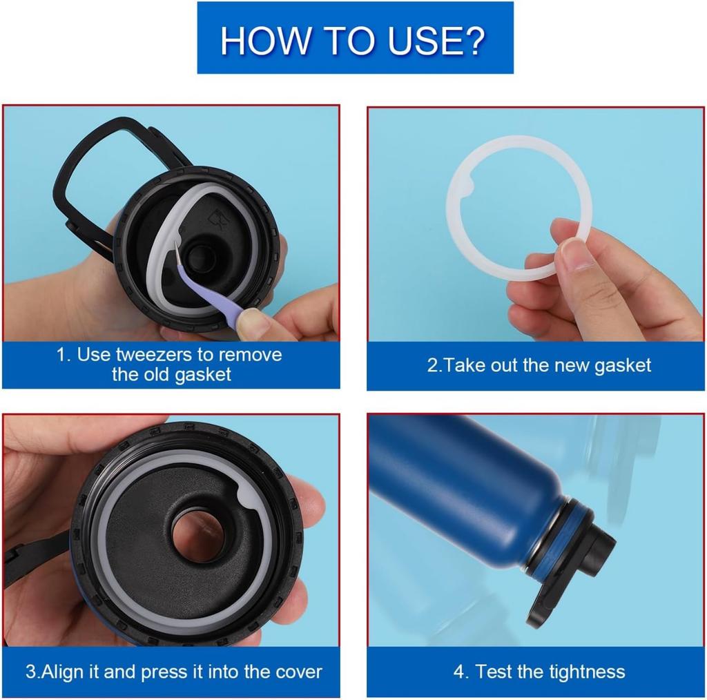 21 шт. Запасные силиконовые уплотнительные кольца для крышки бутылки для воды, силиконовые кольца для бутылки для воды для крышки-носика, разных размеров