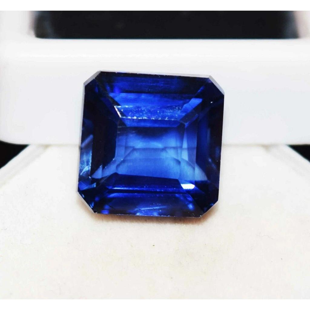 Stunning Natural Blue Sapphire Use For Making Ring 9-10 Ct Square Cut Gemstone