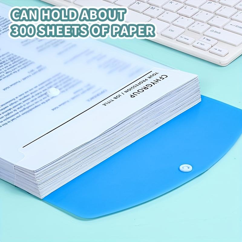 6-12pcs A4 Transparent Binder Pocket Organizer Folders 11 Holes Binder Folders with Snap Button Label for School Home Office