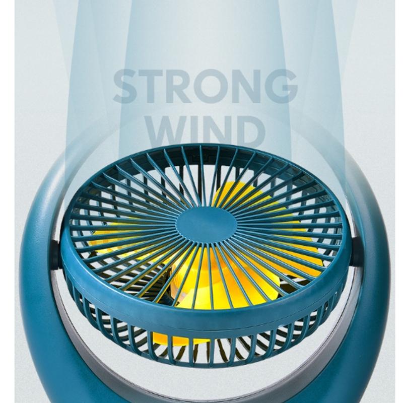 USB Вентилятор Тихая работа 3 скорости Тихая работа USB Перезаряжаемый для дома и офиса Мощное охлаждение