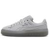 Basket Platform Fabric Synthetic Leather Low Top Sneakers Women Sneakers Gray 384232-02