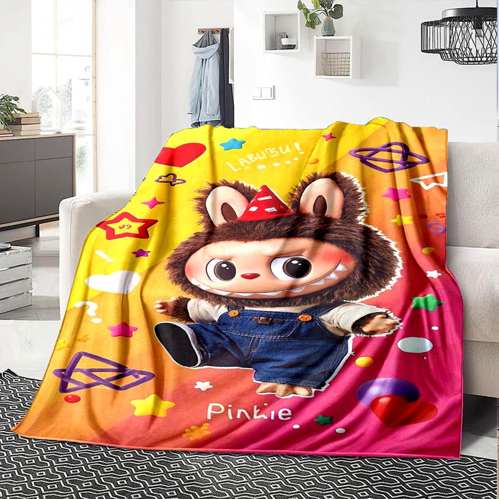 Labubu Blanket Soft Warm Cozy Suitable for Sofa Bedding Couch Four Seasons Universal Warmthful Decor Birthday Christmas Gift Blanket