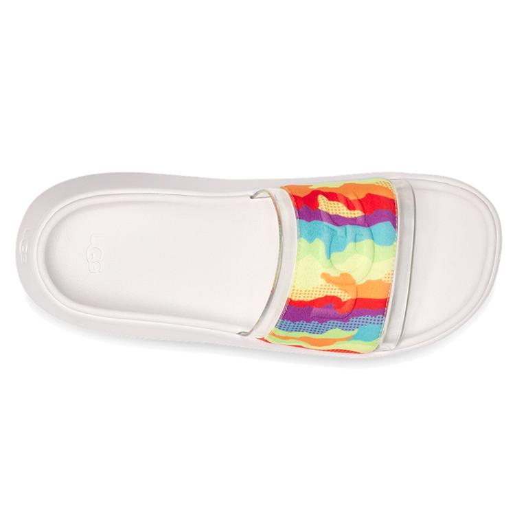 UGG Шлепанцы Cali Collage Outdoor на плоской подошве, женские, с радужной полоской, 1120001-RSTR