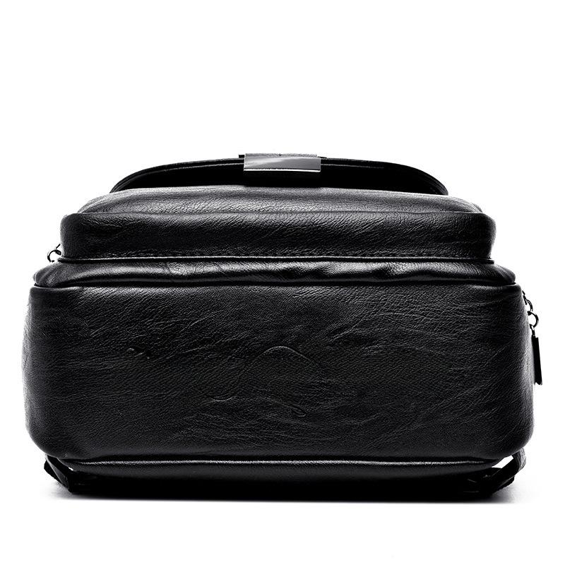 2024 Женский повседневный мягкий кожаный рюкзак большой вместимости и нагрудная сумка