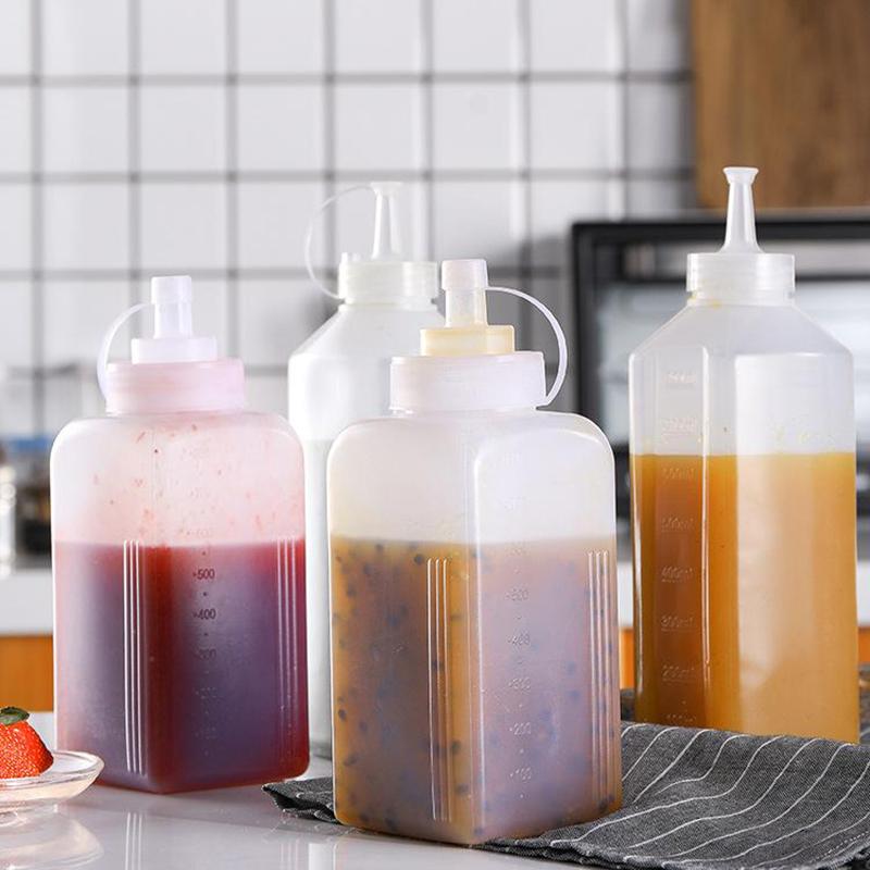800/1000 мл Бутылки для соуса с дозатором, Широкое горлышко, Пыленепроницаемые, Кухонная приправа, Салатный соус, Бутылка для оливкового масла
