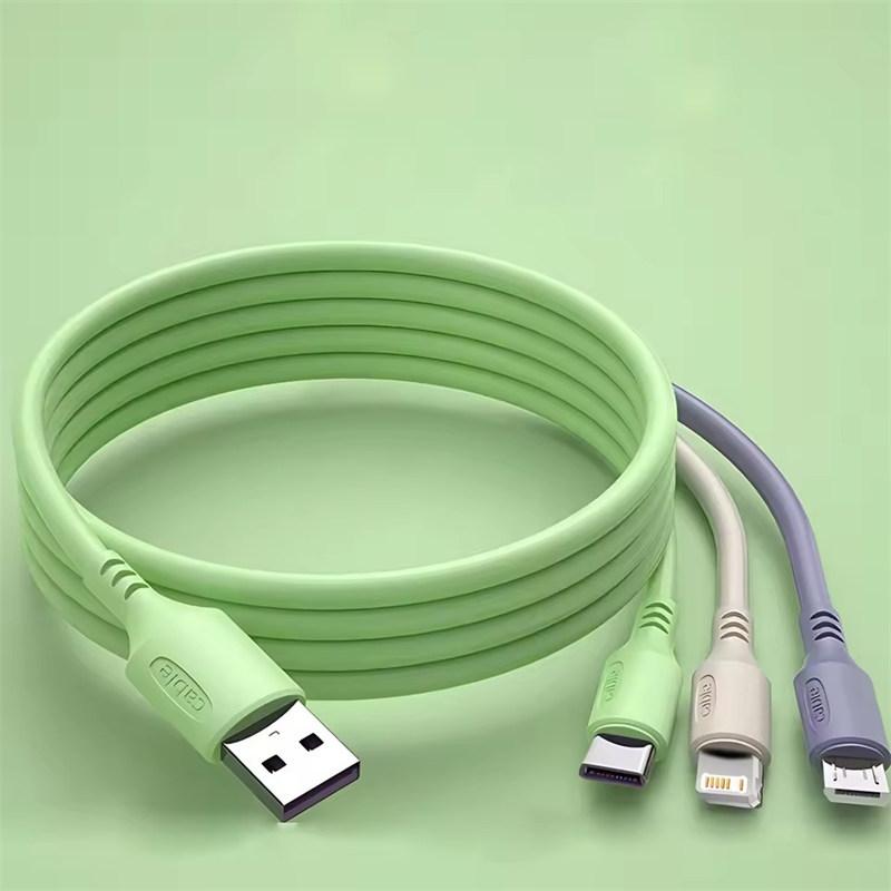 Кабель для сверхбыстрой зарядки 3 в 1 для iPhone15 14 13 12 11 X Pro Max Micro USB Type-C Зарядное устройство для телефона Кабель для передачи данных USBC