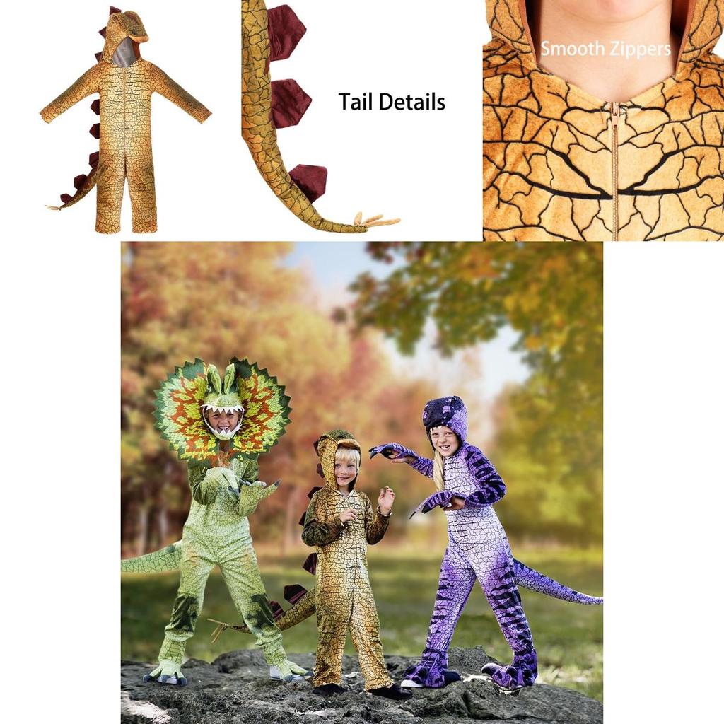 Костюм динозавра из Парка Юрского периода для детей на Хэллоуин, ролевая игра, тираннозавр, трицератопс, стегозавр