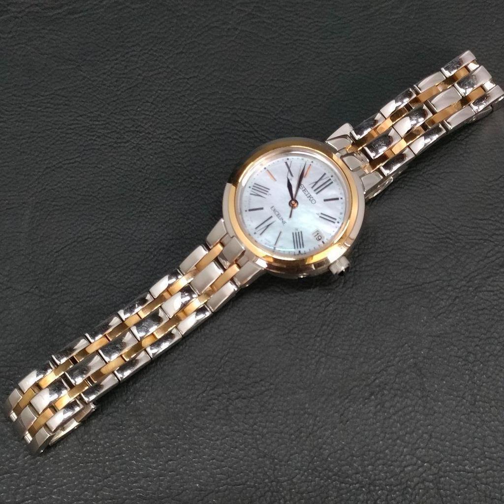[USED] SEIKO Exceline White Gold Radio-Controlled Solar Watch