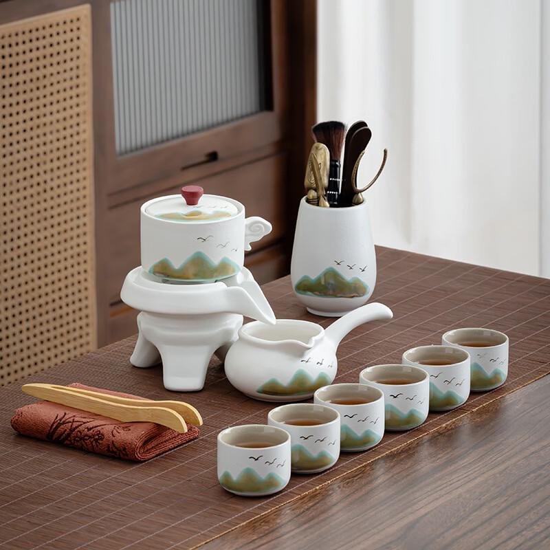 Zhuchuang Jingpin Chinese Coarse Pottery Automatic Tea Set
