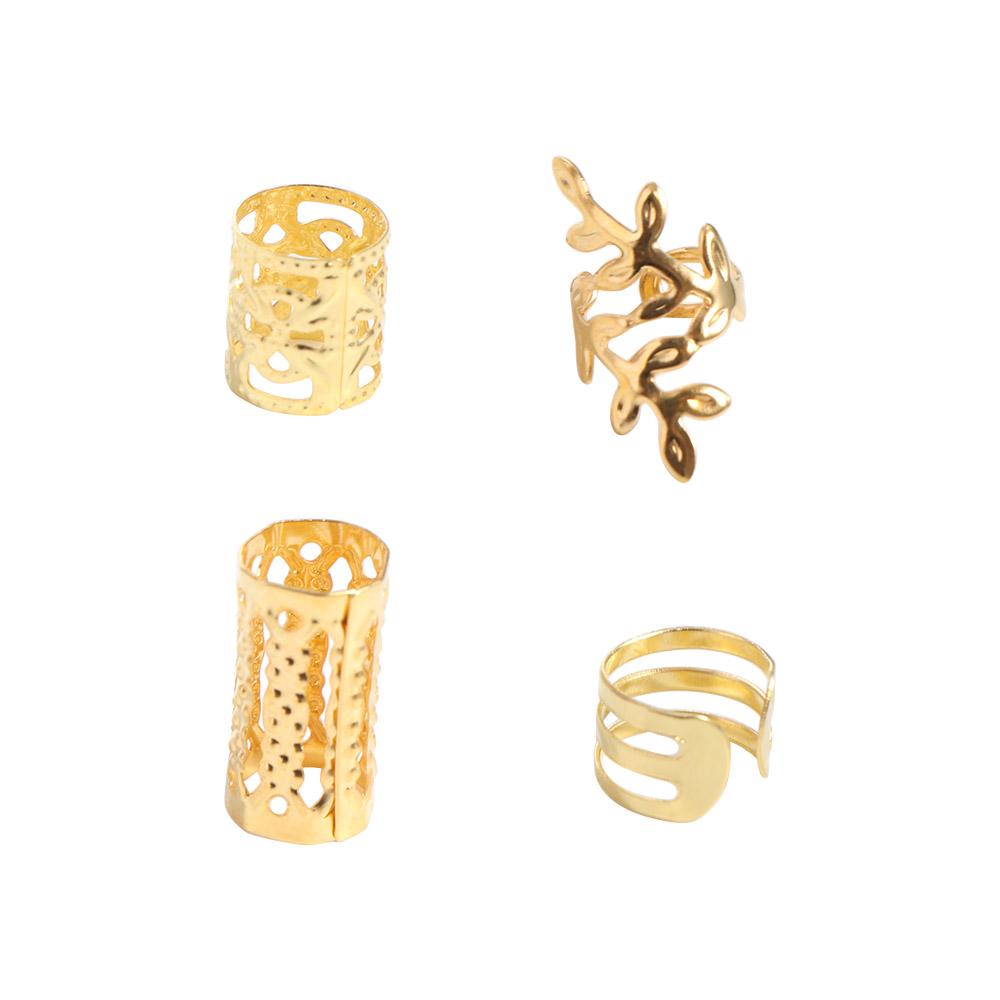 40PCS Gold and Silver Dreadlocks Beads Hair Braiding Hair Braid Tubes Hair Jewelry