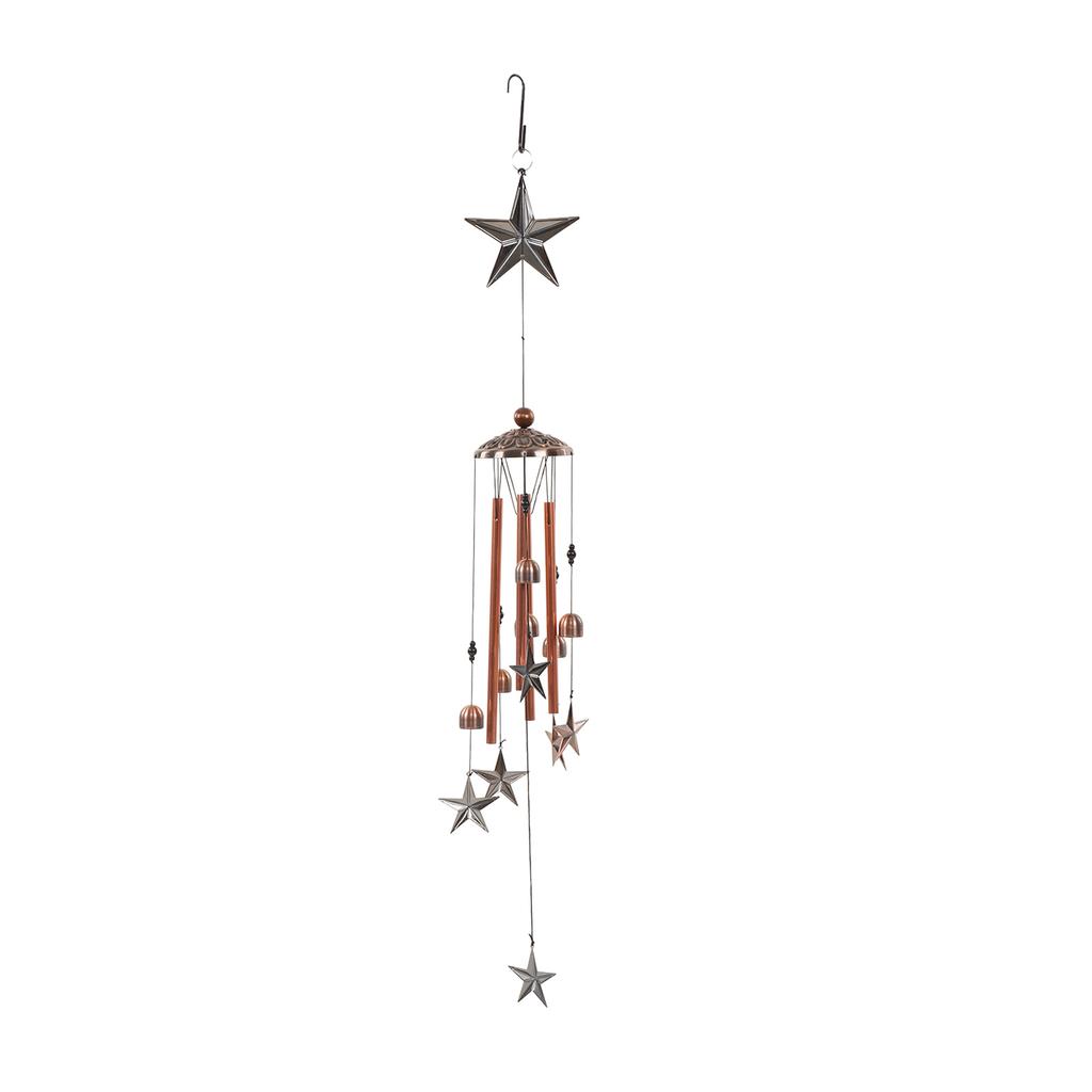 Outdoor Wind Chimes Metal Copper Pleasant Crisp Sound Star Style Metal Wind Chimes for Outdoor