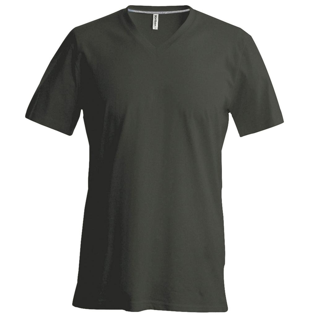 Kariban Мужская футболка с коротким рукавом и V-образным вырезом Slim Fit