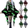 Women Fashion Gothic Punk Bat-Sleeve  Halloween Print Irregular Party Dress