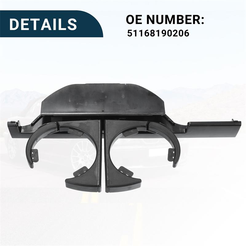 Car Rear Cup Holder Bracket Dual Hole Plastic Center Console Cup Holder Replacement Auto Accessories For Bmw E39 1997-2003