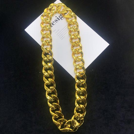 Мужское ожерелье с большой цепью в стиле хип-хоп из смолы, преувеличенное геометрическое колье-чокер для коктейльной вечеринки