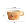 300ml Cute Hand Pinched Ceramic Mugs Hand Drawn Flowers Coffee Cup Student Breakfast Milk Oatmeal Cup Gift Office Water Cups