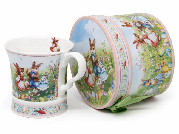 Porcelain Mug 320 Easter Bunnies Gift Box