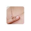 Necklace for Adjustable Pink Gift [Mesaro] Women, Zircon, Moebius, Hypoallergenic, Chain, Length, Zircon, Couple, Fashion, Sparkly, Popular, Stylish,