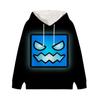 Angry Geometry Dash Hoodie Children Clothes Kid Girl Boy Sweatshirt Manga Hoody Baby Casual Pullovers Sportswear Clothing