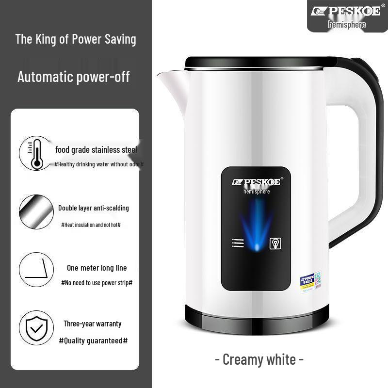 Прочный электрический чайник из нержавеющей стали - большой емкости, с термоизоляцией, термостатический, новая модель для домашнего использования