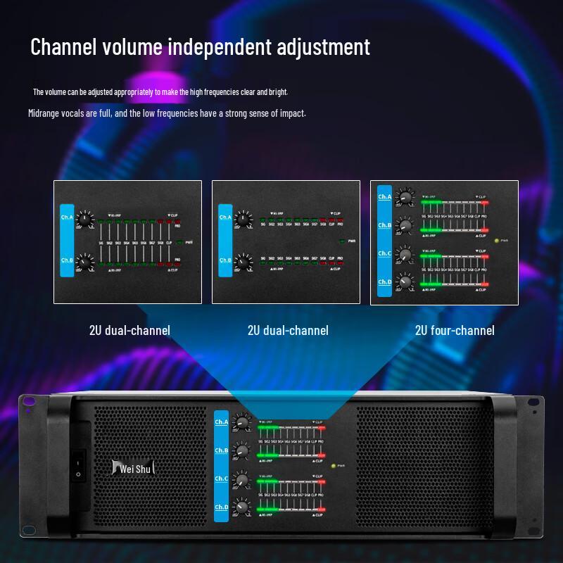 Weishu AQ-8-2850 Professional Dual-Channel Power Amplifier (CN version)