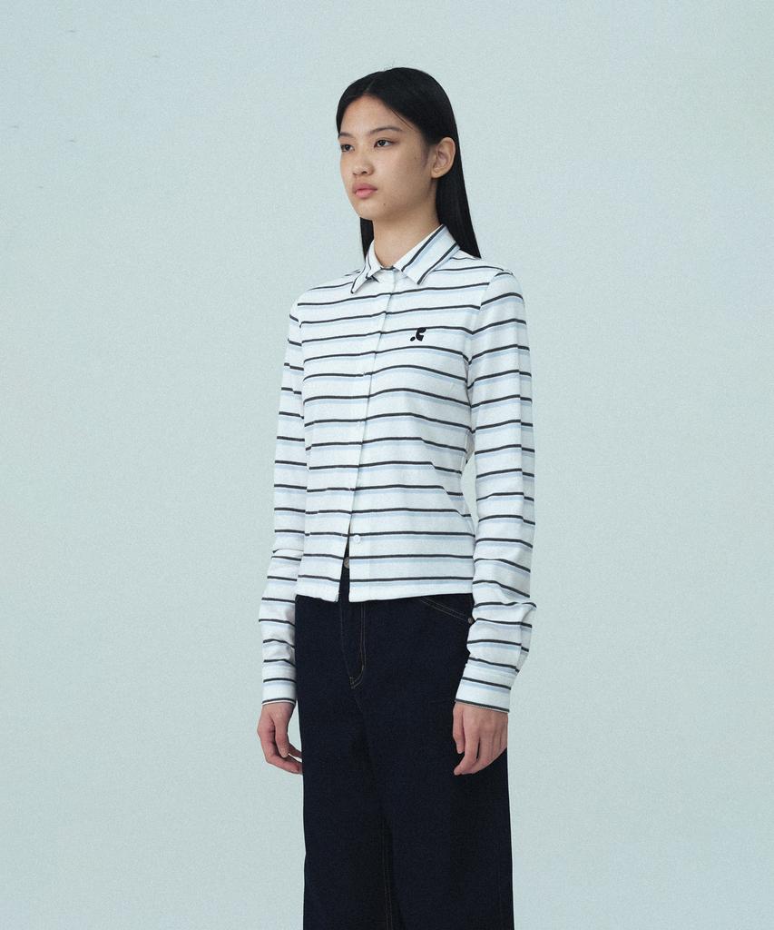 REST&RECREATION Stripe Jersey Shirt - White