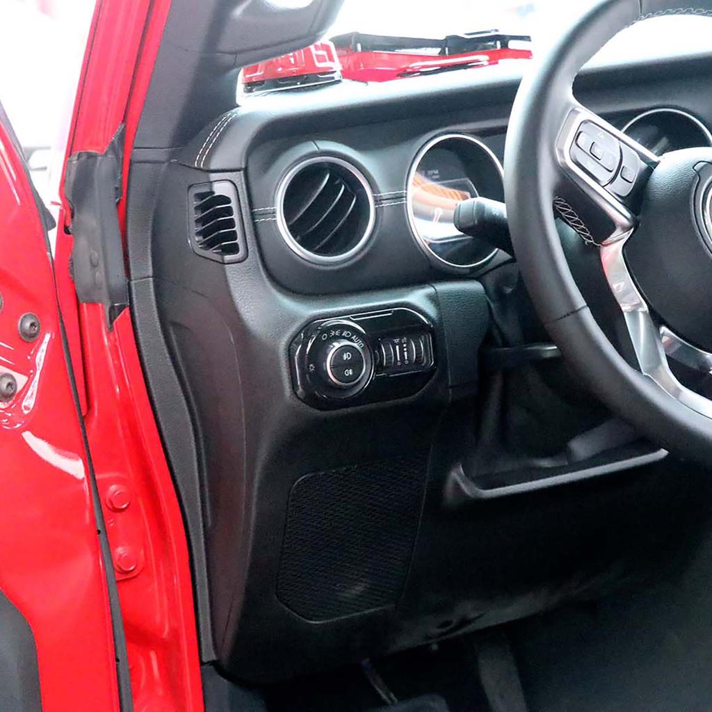 Наклейки-декоративные накладки на переключатель фар для Jeep Wrangler JL 2018-2024 Аксессуары для интерьера JL00041 JL00042 JL00043