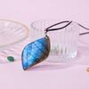 Geometric Shape Crystal Labradorite Pendent Raw Stone Polishing Natural Training Stone Birthday