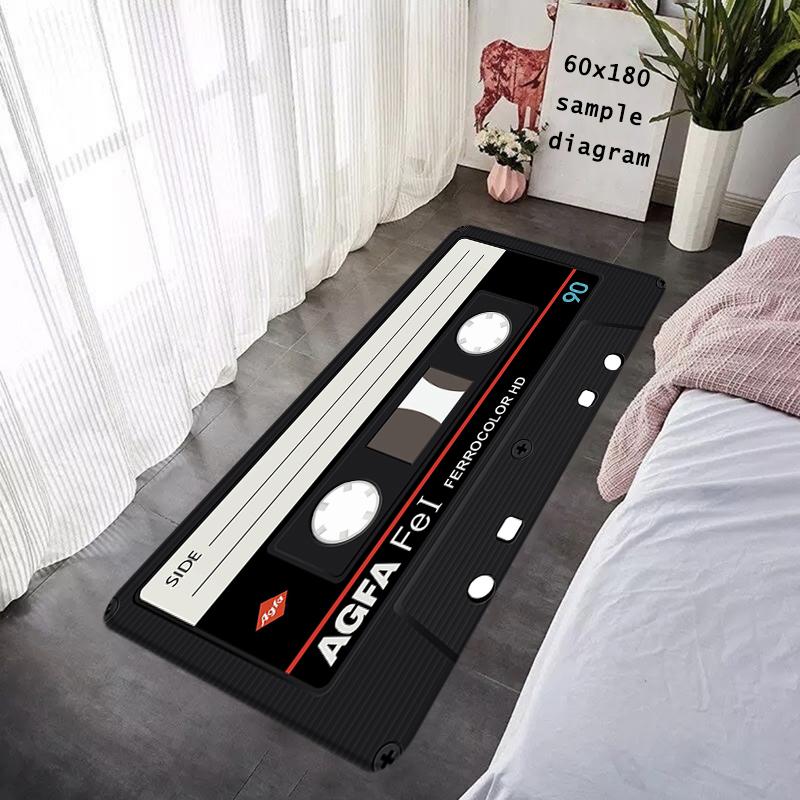 Entrance Doormat Turntables Balcony Rugs Vintage Music Tape Living Room Carpet Non-slip Foot Mats Bath Rug Floor Mat Ideal Gifts